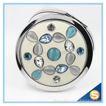 Royal Gift opal decor metal compact mirror makeup table mirror Cosmetic mirror foldable mirror
